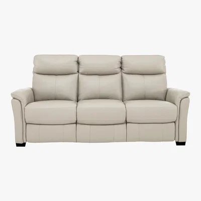 Furniture Village Compact Collection Piccolo 3 Seater Leather Static Sofa- World of Leather