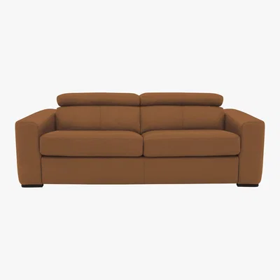 Furniture Village Infinity 3 Seater Leather Sofa - Brown- World of Leather