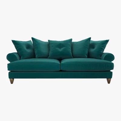 Furniture Village The Lounge Co. - Bronwyn 4 Seater Fabric Scatter Back Sofa - Teal