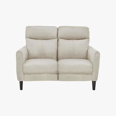 Furniture Village Compact Collection Petit 2 Seater Fabric Power Recliner Sofa - Beige - By Furniture Village