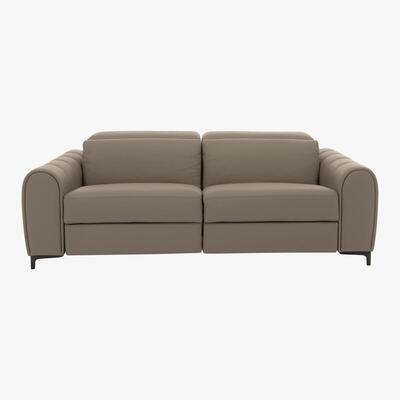 Furniture Village Nicoletti - Azzurro 3 Seater Leather Power Recliner Sofa - Beige