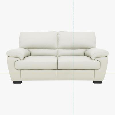 Furniture Village Lazio 2 Seater Leather Sofa - White