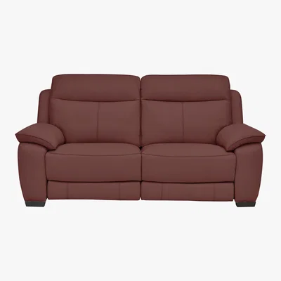 Furniture Village Starlight Express 2 Seater Leather Recliner Sofa - Red- World of Leather