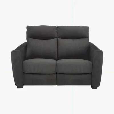 Furniture Village Compact Collection Midi 2 Seater Fabric Manual Recliner Sofa - Grey