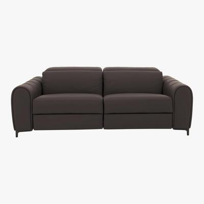 Furniture Village Nicoletti - Azzurro 3 Seater Leather Power Recliner Sofa - Mink