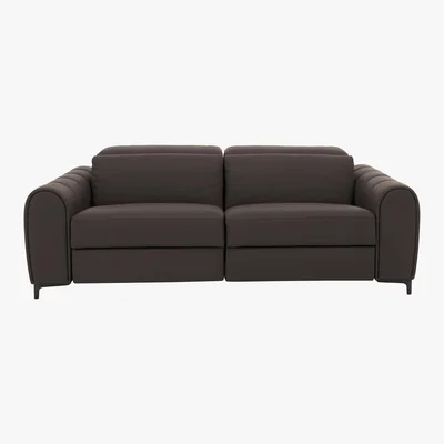 Furniture Village Nicoletti - Azzurro 3 Seater Leather Power Recliner Sofa - Mink
