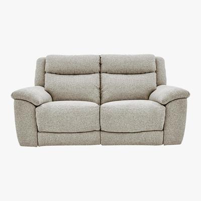 Furniture Village Bounce 2 Seater Fabric Manual Recliner Sofa - Beige - By Furniture Village