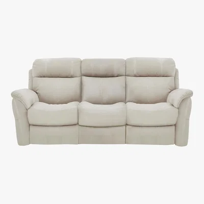 Furniture Village Relax Station Revive 3 Seater Fabric Manual Recliner Sofa - Beige - By Furniture Village