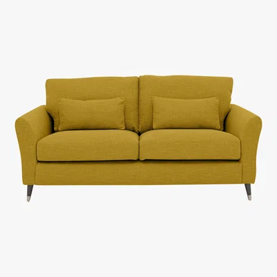 Furniture Village Angelica 3 Seater Fabric Sofa - Yellow