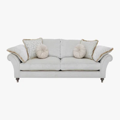 Furniture Village Duresta - Princeton 3 Seater Fabric Sofa - Cream