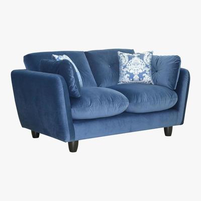 Furniture Village Rolly 2 Seater Fabric Sofa - Blue - By Furniture Village