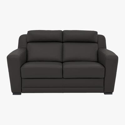 Furniture Village Nicoletti - Matera 2.5 Seater Leather Static Sofa with Box Arms - Brown