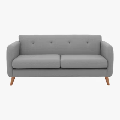 Furniture Village Garrison Lane 3 Seater Fabric Sofa - Silver