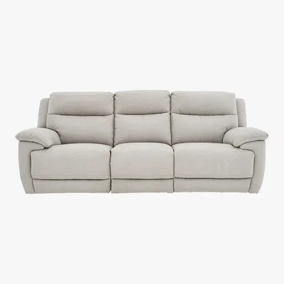 Furniture Village Touch 3 Seater Fabric Manual Recliner Sofa - Grey - By Furniture Village