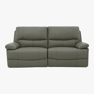 Furniture Village Dallas 3 Seater Leather Power Recliner Sofa - Grey
