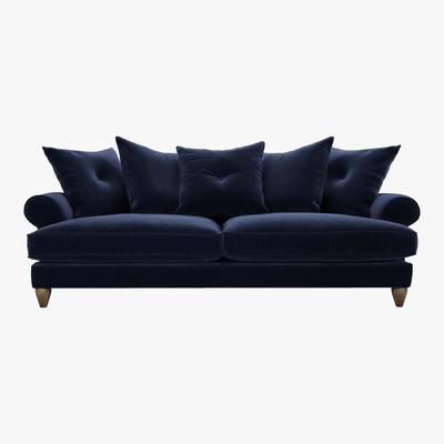 Furniture Village The Lounge Co. - Bronwyn 4 Seater Fabric Scatter Back Sofa - Blue