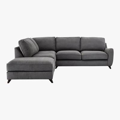 Furniture Village Carrara Fabric Corner Chaise Sofa - Grey - By Furniture Village