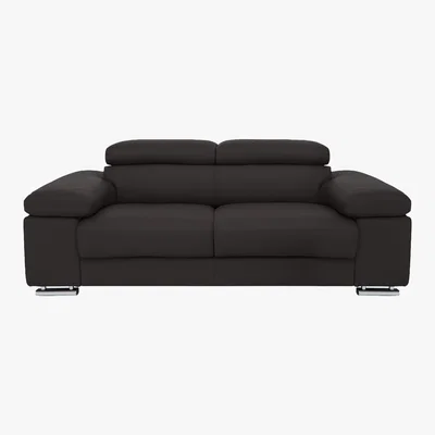 Furniture Village Nicoletti - Sanova 2.5 Seater Leather Sofa - Black