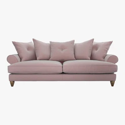 Furniture Village The Lounge Co. - Bronwyn 4 Seater Fabric Scatter Back Sofa - Pink