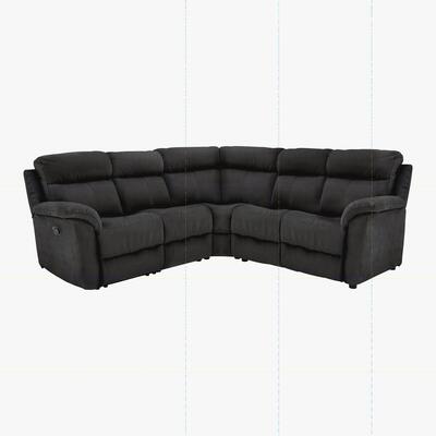 Furniture Village Relax Station Revive Fabric Manual Recliner Corner Sofa - Grey