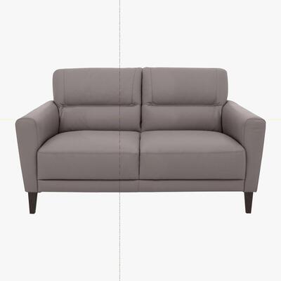Furniture Village Versano Leather 2 Seater Sofa - Grey