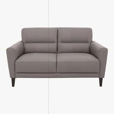 Furniture Village Versano Leather 2 Seater Sofa - Grey