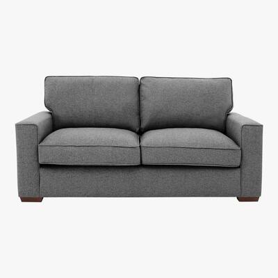 Furniture Village Comfi 3 Seater Fabric Classic Back Sofa Bed - Grey