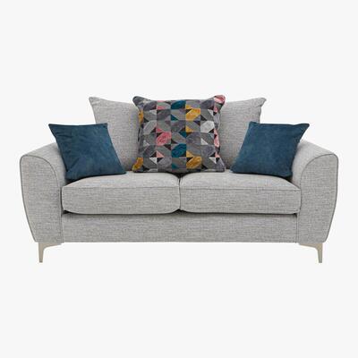 Furniture Village Isla 2 Seater Fabric Pillow Back Sofa - Grey