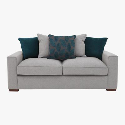 Furniture Village Comfi 3 Seater Pillow Back Fabric Sofa Bed - Grey - By Furniture Village