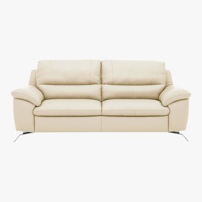 Furniture Village Apulia 3 Seater Leather Power Recliner Sofa - Beige - By Furniture Village