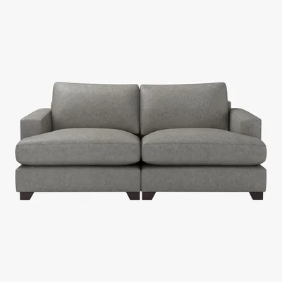 Furniture Village The Lounge Co. - Lorrie 3 Seater Leather Sofa - Grey