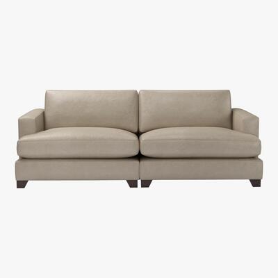 Furniture Village The Lounge Co. - Lorrie 4 Seater Leather Sofa - Grey