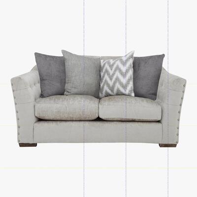 Furniture Village Devine 2 Seater Pillow Back Fabric Sofa
