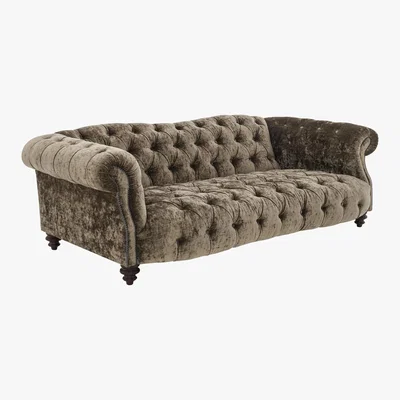 Furniture Village Tetrad - Southwood 4 Seater Velvet Sofa - Beige