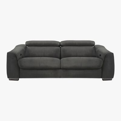 Furniture Village Elixir 3 Seater Fabric Power Recliner Sofa - Grey