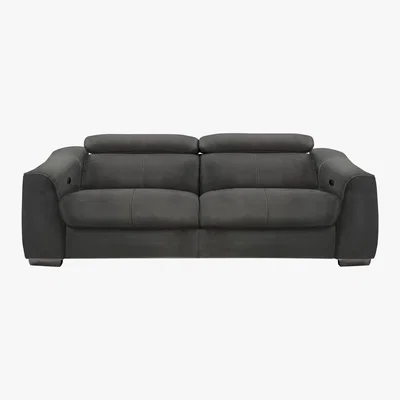 Furniture Village Elixir 3 Seater Fabric Power Recliner Sofa - Grey