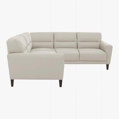 Furniture Village Versano Leather Corner Sofa - Grey