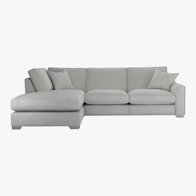 Furniture Village The Lounge Co. - Isobel Fabric Corner Sofa with Chaise End - Silver