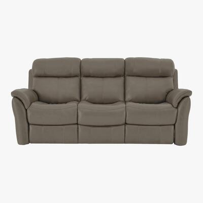 Furniture Village Relax Station Revive 3 Seater Leather Manual Recliner Sofa- World of Leather