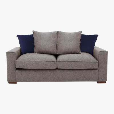 Furniture Village Comfi 2 Seater Pillow Back Fabric Sofa - Grey
