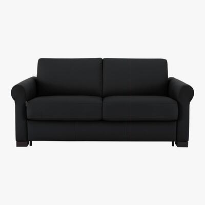 Furniture Village Nicoletti - Alcova 2.5 Seater Fabric Sofa Bed with Scroll Arms - Black