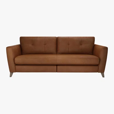 Furniture Village The Lounge Co. - Hermione 4 Seater Leather Sofa - Brown