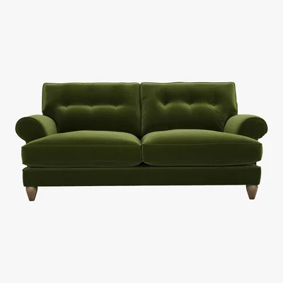 Furniture Village The Lounge Co. - Bronwyn 3 Seater Fabric Classic Back Sofa - Green