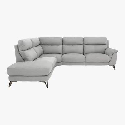 Furniture Village Contempo 3 Seater Chaise End Fabric Power Recliner Sofa - Grey