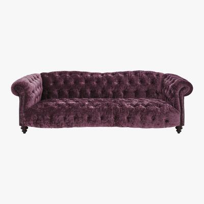 Furniture Village Tetrad - Southwood 4 Seater Velvet Sofa - Purple