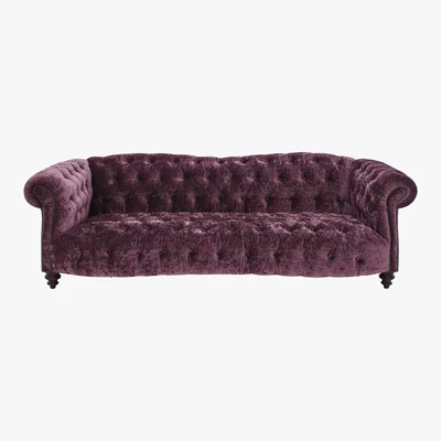 Furniture Village Tetrad - Southwood 4 Seater Velvet Sofa - Purple