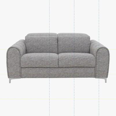Furniture Village Nicoletti - Azzurro 2 Seater Fabric Sofa - Grey