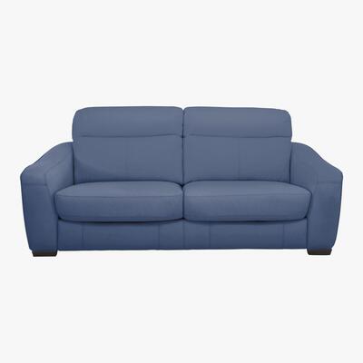 Furniture Village Cressida 3 Seater Leather Sofa Bed - Blue- World of Leather