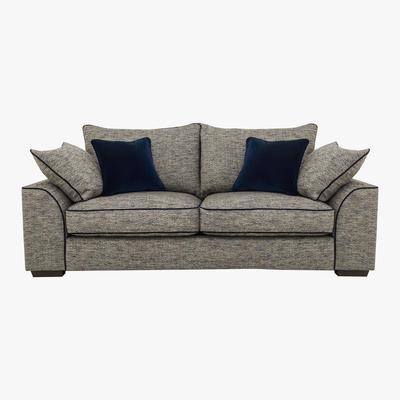 Furniture Village Collins and Hayes - Jarvis Large Fabric Sofa with Piping - Grey