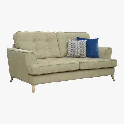 Furniture Village Apres 3 Seater Fabric Sofa - Beige - By Furniture Village